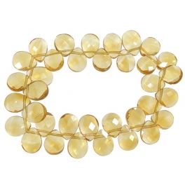 Citrine faceted flat pear beads bracelet Citrine faceted flat pear beads bracelet