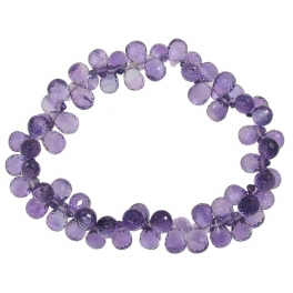 Amethyst faceted pear beads bracelet Amethyst faceted pear beads bracelet