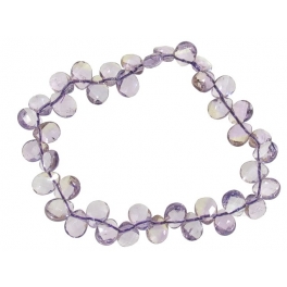 Amethyst faceted flat pear beads bracelet Amethyst faceted flat pear beads bracelet