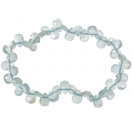 Aquamarine flat pear beads bracelet Aquamarine flat pear beads bracelet