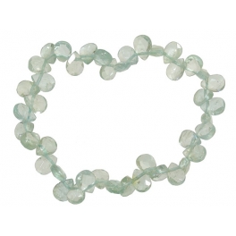 Aquamarine flat pear beads bracelet Aquamarine flat pear beads bracelet
