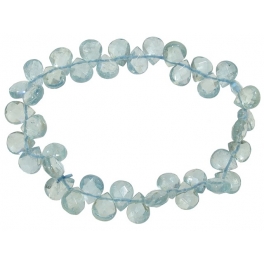 Aquamarine flat pear beads bracelet Aquamarine flat pear beads bracelet