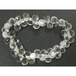 White Quartz Crystal pear beads bracelet White Quartz Crystal pear beads bracelet