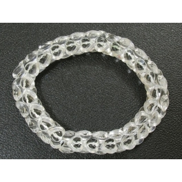 White Quartz Crystal faceted beads bracelet White Quartz Crystal faceted beads bracelet