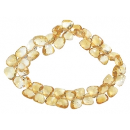 Citrine faceted pear beads bracelet