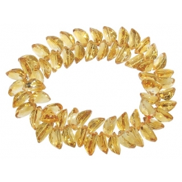 Citrine faceted pear beads bracelet