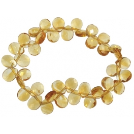 Citrine faceted flat pear beads bracelet Citrine faceted flat pear beads bracelet