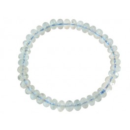 Aquamarine flat beads bracelet
