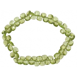 Peridot faceted flat pear beads bracelet Peridot faceted flat pear beads bracelet