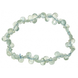 Aquamarine faceted flat pear beads bracelet Aquamarine faceted flat pear beads bracelet
