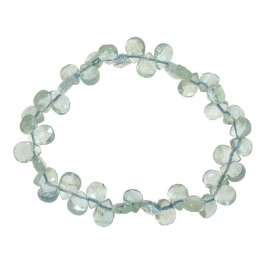 Aquamarine faceted flat pear beads bracelet Aquamarine faceted flat pear beads bracelet
