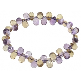 Ametrine faceted pear beads bracelet Ametrine faceted pear beads bracelet