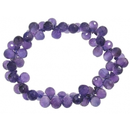 Amethyst faceted pear beads bracelet Amethyst faceted pear beads bracelet