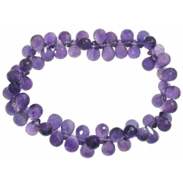 Amethyst faceted pear beads bracelet Amethyst faceted pear beads bracelet