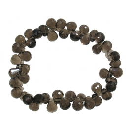 Smoky Quartz faceted pear beads bracelet Smoky Quartz faceted pear beads bracelet