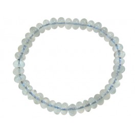 Aquamarine flat beads bracelet