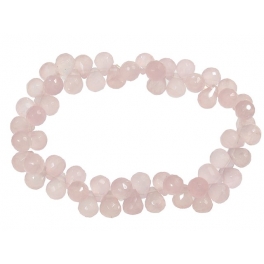 Rose Quartz faceted pear beads bracelet Rose Quartz faceted pear beads bracelet