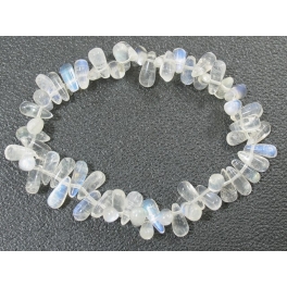 Blue sheen color Moonstone irregular beads bracelet Blue sheen color Moonstone irregular beads bracelet