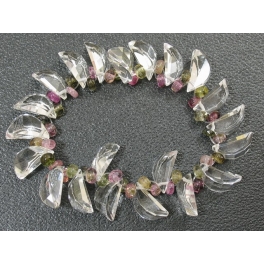 White Quartz Crystal faceted beads bracelet White Quartz Crystal faceted beads bracelet