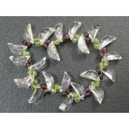White Quartz Crystal faceted beads bracelet White Quartz Crystal faceted beads bracelet