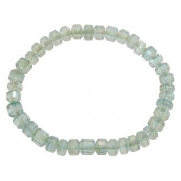 Aquamarine faceted barrel beads bracelet Aquamarine faceted barrel beads bracelet