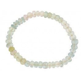 Aquamarine faceted flat beads bracelet Aquamarine faceted flat beads bracelet