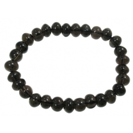 Smoky Quartz flat beads bracelet Smoky Quartz flat beads bracelet