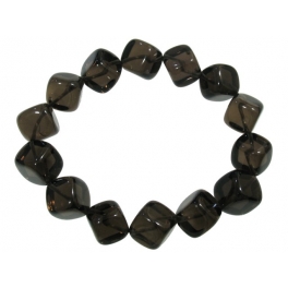 Smoky Quartz cube beads bracelet Smoky Quartz cube beads bracelet