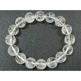 White Quartz Crystal of the six-syllable mantra "Om Mani Padme Hum" beads bracelet White Quartz Crystal of the six-syllable mantra "Om Mani Padme Hum" beads bracelet