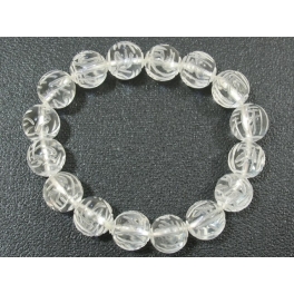 White Quartz Crystal of the six-syllable mantra "Om Mani Padme Hum" beads bracelet White Quartz Crystal of the six-syllable mantra "Om Mani Padme Hum" beads bracelet