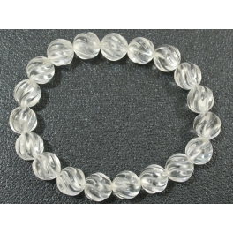 White Quartz Crystal twisting the shape beads bracelet White Quartz Crystal twisting the shape beads bracelet