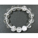 White Quartz Crystal round beads  bracelet