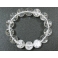 White Quartz Crystal round beads  bracelet