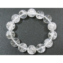 White Quartz Crystal round beads bracelet White Quartz Crystal round beads bracelet