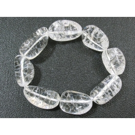 White Quartz Crystal irregular beads bracelet White Quartz Crystal irregular beads bracelet