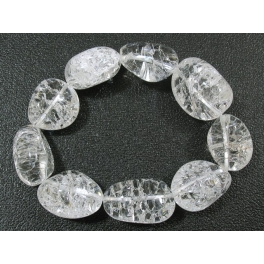 White Quartz Crystal irregular beads bracelet White Quartz Crystal irregular beads bracelet