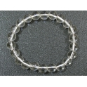 White Quartz Crystal round beads  bracelet