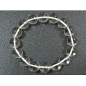 White Quartz Crystal round beads  bracelet