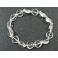 White Quartz Crystal heart beads  bracelet