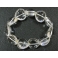 White Quartz Crystal heart beads  bracelet