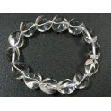 White Quartz Crystal twist heart beads  bracelet