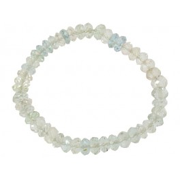 Aquamarine faceted flat beads bracelet Aquamarine faceted flat beads bracelet