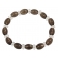 Smoky Quartz + White Quartz beads bracelet