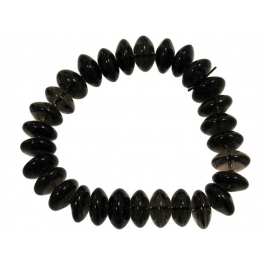 Smoky Quartz flat beads bracelet Smoky Quartz flat beads bracelet