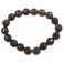 Smoky Quartz faceted round beads bracelet