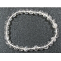 White Quartz Crystal round beads bracelet