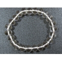 White Quartz Crystal flat beads bracelet
