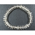 White Quartz Crystal flat beads bracelet
