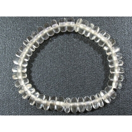 White Quartz Crystal flat beads bracelet White Quartz Crystal flat beads bracelet