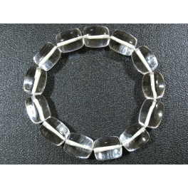 White Quartz Crystal barrel beads bracelet White Quartz Crystal barrel beads bracelet